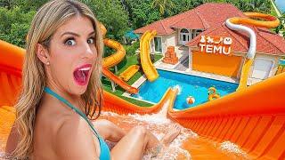 I Built a Backyard Waterpark Using ONLY Temu vs Tik Tok Items