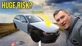 DRIVING MY CRASH DAMAGED AUDI A4 S LINE FOR THE FIRST TIME, WILL IT MOVE