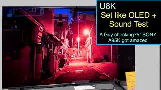 Hisens 110”UX️‍U9N️‍U8N75”ADS-PRO screen on 75”U8K WOW CRUSH LG G4 C4 SONY Bravia8 Bravia7 X90L