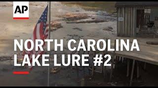 A mass of debris covers North Carolina's Lake Lure days after Hurricane Helene