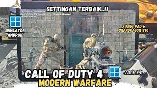 Tutorial Main Call Of Duty 4 Modern Warfare Winlator 8.0 - Emulator Windows Android | Snapdragon 870