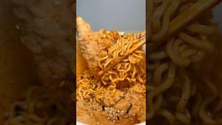 buldak ramen with KFC chicken tenders #asmr #koreanfood