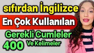 Sıfırdan İngilizce Öğreniyorum 400 Gerekli Cümleler ve Kelimeler günlük  hayatta