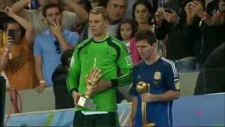 MESSI WINNING THE GOLDEN BALL WORLD CUP 2014