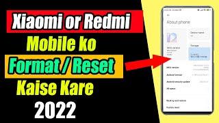 How to RESET Mi Phone | Redmi Mobile Format Kaise Kare | How to Factory Reset any Xiaomi Phone