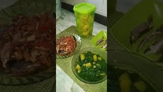 Sayur bening daun kelor dan tumis ikan tenggiri #food #irt #cooking