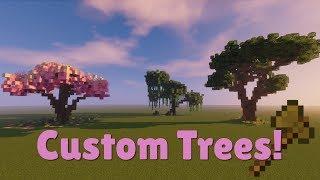 Minecraft Custom Tree tutorial #2 | Oak | Willow | Sakura