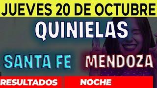 Resultados Quinielas Nocturna de Santa Fe y Mendoza, Jueves 20 de Octubre