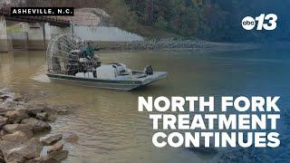 Asheville officials hopeful as North Fork treatment continues; results expected next week