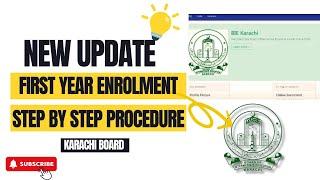 1st year enrollment form kaise bhare karachi board | enrolment form karachi board