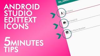 ADD ICONS IN EDITTEXT | 5 Minutes Tips | Android Studio| UI Design | Digital Seth