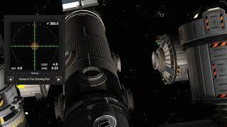 Final approach with Docking Port Alignment Indicator (DPAI) for Kerbal Space Program