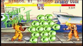 street fighter 2 super green Ryu playthrough arcade 1992