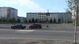 Усинск, прогулка по городу / Walk through the city of Usinsk 2011 (SD)