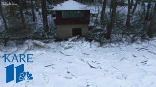 Ice jam leads to flooding on Mississippi in Anoka