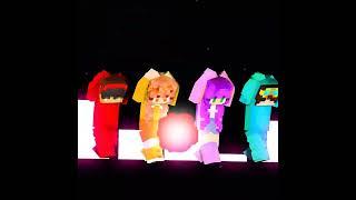 SHUFFLE DANCE CASH & MIA, NICO & ZOEY #cash #mia #nico  #shorts #minecraftanimation #minecraftshorts