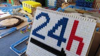 24 hours NON-STOP DOMINO BUILDING challenge | 21,500 dominoes | DominoERDMANN & DominoJOJO