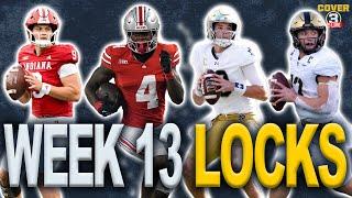 Week 13 LOCKS: Best Bets, Odds & Picks for College Football! | Indiana-Ohio State | Army-Notre Dame