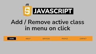 Dynamically Add or Remove CSS Class  using JavaScript | Add and Remove Class JavaScript