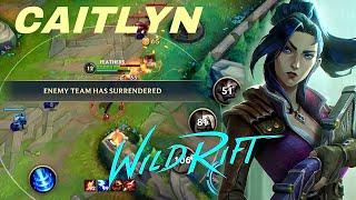 CAITLYN NO DEATH CHALLENGE 7 KILLS FAST GAME (BUILD AND RUNES) - WILD RIFT