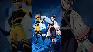 Miraculous vs Demon slayer who is strong?#mlb#kny#ytshorts