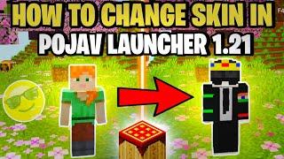 How To Change Skin In Pojav Launcher 1.20.1 ||new trick 100% working  in all versions #minecraft