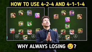 Why always losing with 4-2-4 and 4-1-1-4 ? | how to use 424 and 4114 | how to set?|review |efootball