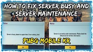 How to fix Server is busy, please try again later | PUBG Mobile KR