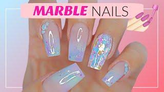 GORGEOUS Marble and OMBRE Acrylic Nails! + Saviland Acrylic Kit Review