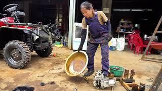 Repair, maintenance, change gearbox oil, manufacture new gearbox brackets