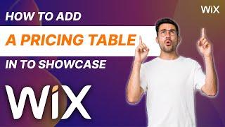 How to Add a Pricing Table in to showcase Wix