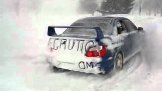 Subaru Impreza STI в снегу