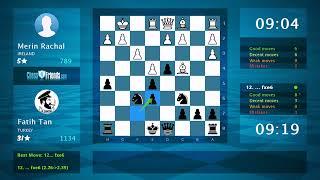 Chess Game Analysis: Merin Rachal - Fatih Tan, 0-1 (By ChessFriends.com)