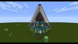 Постройка: треугольный дом #minecraftbuilding