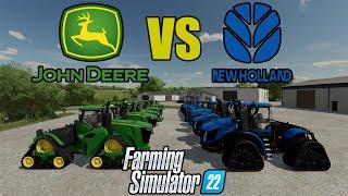 FARMING SIMULATOR 22: TUG OF WAR! [ JOHN DEERE VS NEW HOLLAND ]