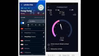 【Windscribe VPN】Review Hong Kong Speed Test ️️️️