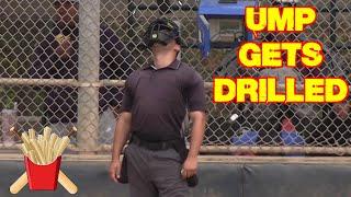 UMPIRE NOT HAPPY AFTER GETTING HIT! | Team Rally Fries (11U Spring Season) #42