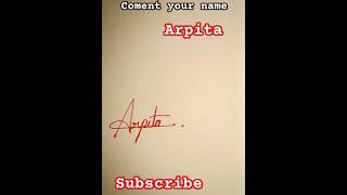 #how #to #simple #signature #arpita #shorts #video #new #art