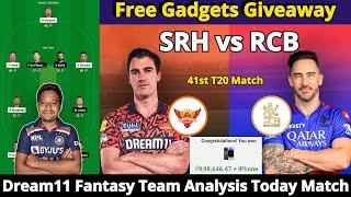 SRH vs RCB Dream11 Prediction ,srh vs rcb Dream11 ,srh vs rcb Dream11 Prediction Today