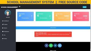 School Management System || 2023 || FREE source code || advance school management system ||LazyCoder