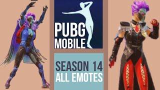 PUBG MOBILE SEASON 14 ALL EMOTES