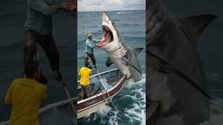 Dentist offers a free teeth check up for a shark