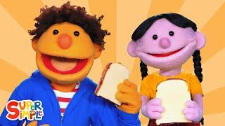 Peanut Butter & Jelly featuring The Super Simple Puppets | Kids Songs | Super Simple Songs