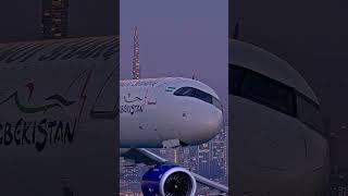 Qanot Sharq A320neo Flying Over Dubai  | Uzbekistan’s Wings in Desert Skies! #shorts #aviation