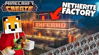 I built an ILLEGAL NETHERITE FARM in Minecraft Create Mod