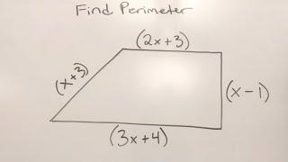 Find Perimeter of Trapezoid Trapezium with Sides Given as Expressions