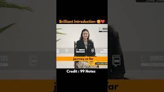Brilliant Introduction ️ UPSC Interview | IAS Entry