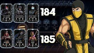 Black Dragon Fatal Tower Battles 184 & 185 | Full Guide | 3 ways to beat it | MK Mobile 6.2