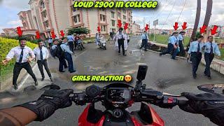 When Kawasaki z900 Enters the College  | Public Reaction on Superbike