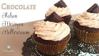 Chocolate Italian Meringue Buttercream | How to make from Creative Cakes by Sharon